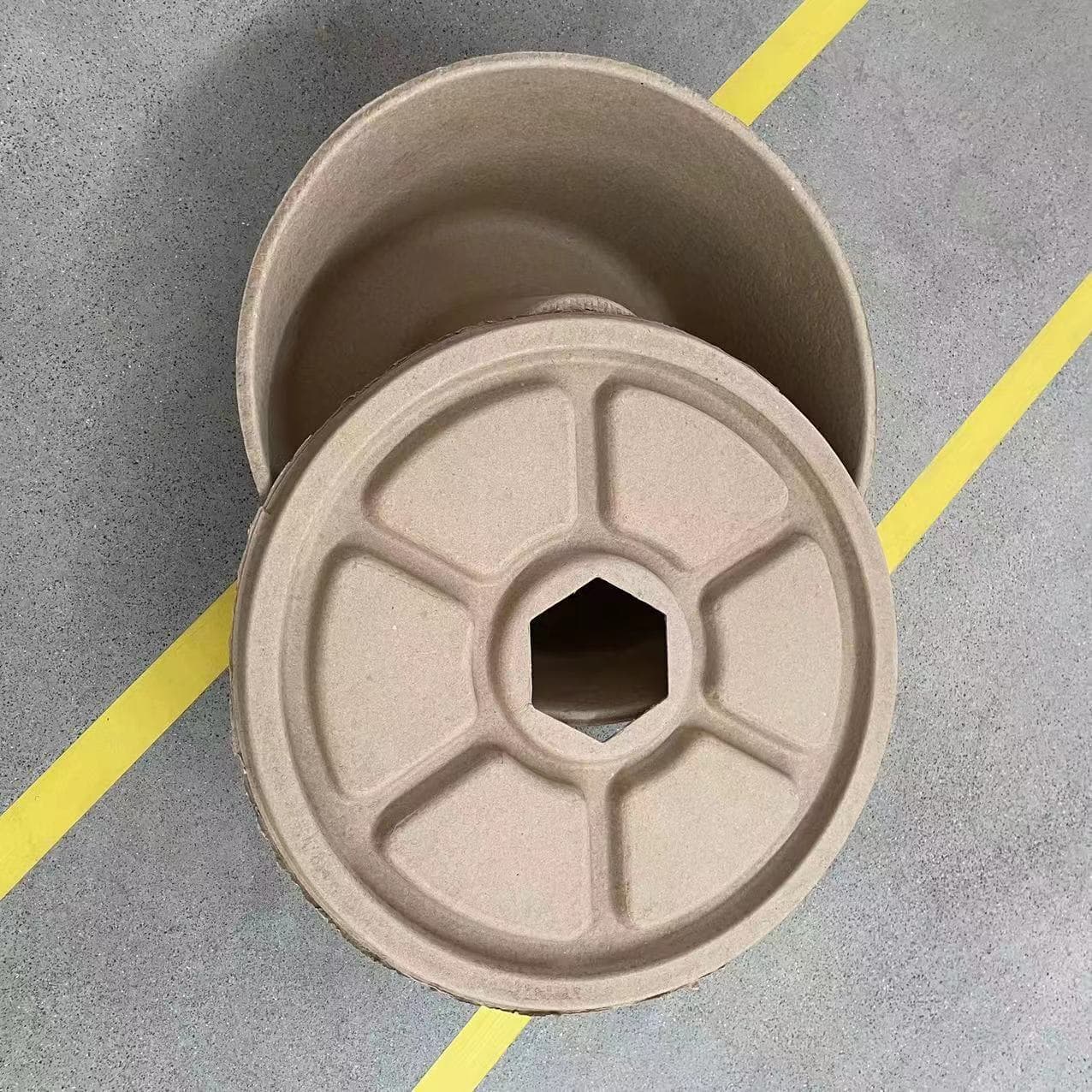 Chongqing Huanlv Pulp Molding Planting Pot Acidic Soil Desert Area Afforestation Waterproof Biodegradable Environmental Protection