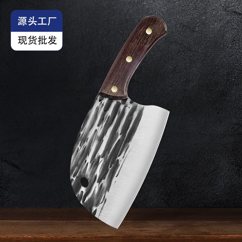 Household Hand-Forged Cleaver Kitchen Cutter Meat Cutting Knife Sharp Chopping and Cutting Dual-Purpose Hammer Fish Head Knife Old Head Knife