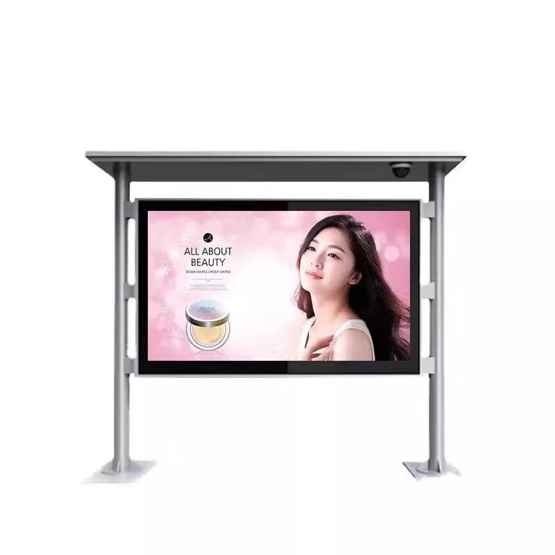 Outdoor LCD Advertising Player Vertical Waterproof Sunproof Outdoor Canopy Wall-mounted High Brightness LCD Display Screen TV