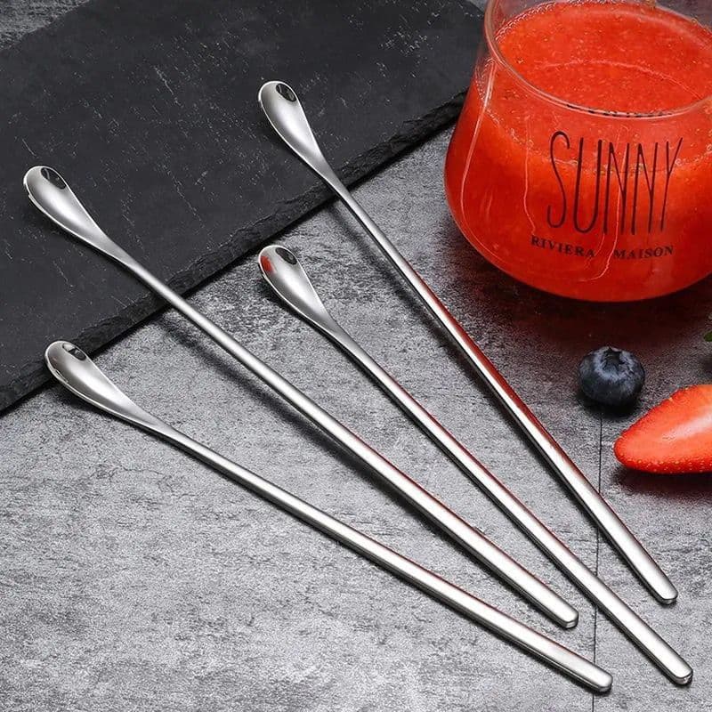 304 Stainless Steel Bar Ice Spoon, Creative Extended 26cm, Honey Stirring Spoon, Coffee Juice Ice Spoon