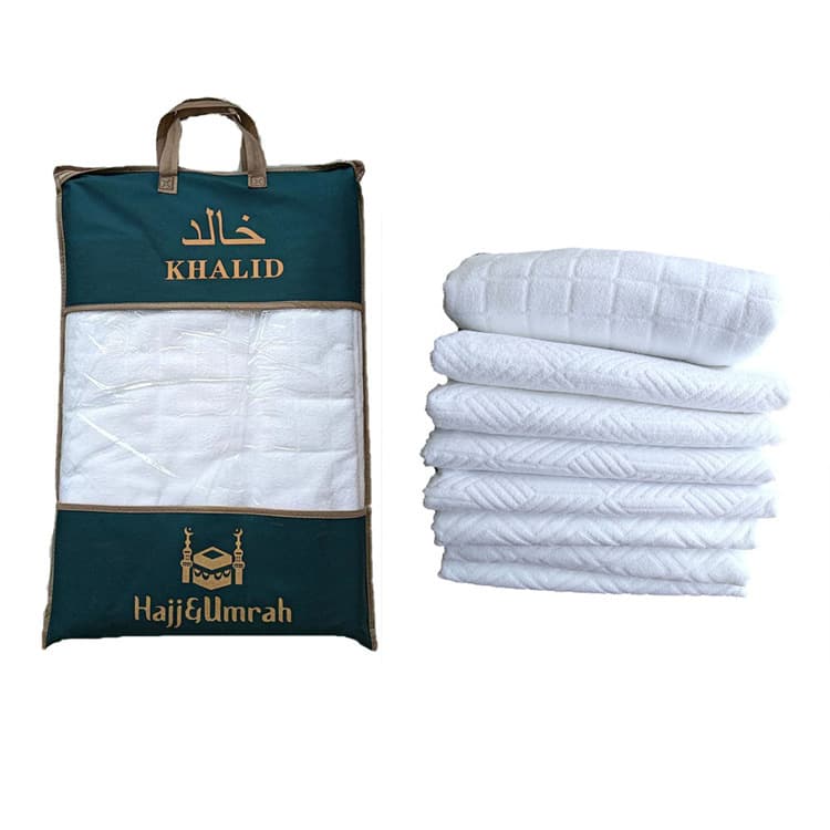 Factory wholesale microfiber Ihram Hajj towel, specially designed for pilgrimage, breathable and sweat-absorbing, in stock