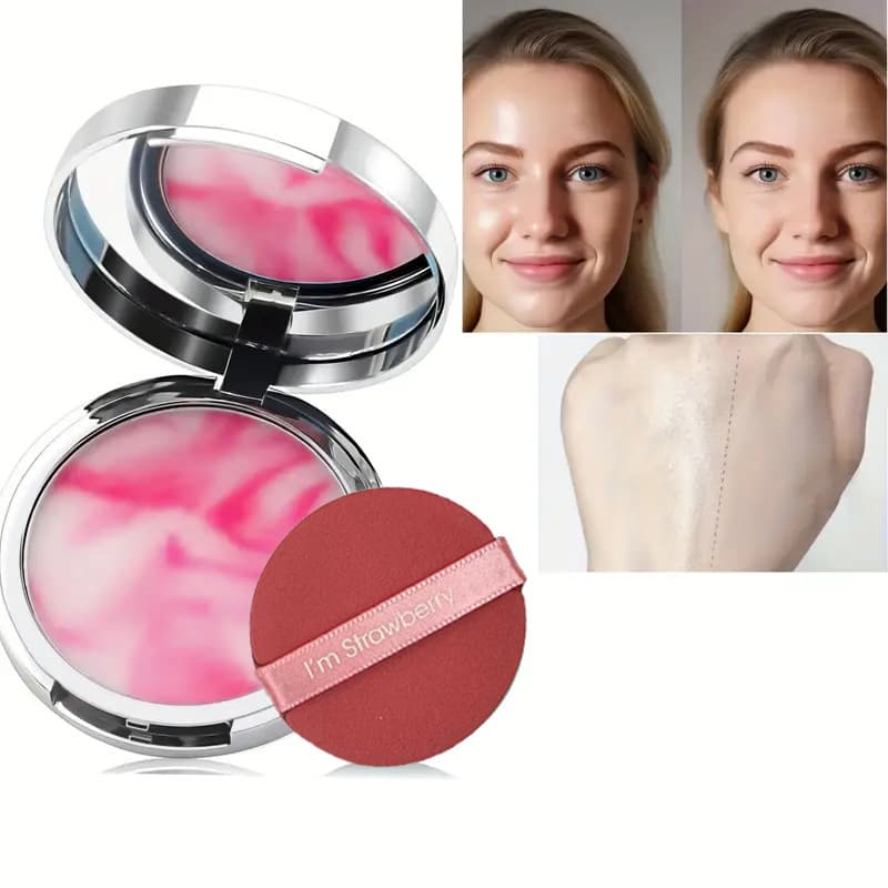 Russian Cross-border Bestseller Oil Control Powder Bikong Liuyun Pink Setting Matte Long-lasting 3D Fine Makeup