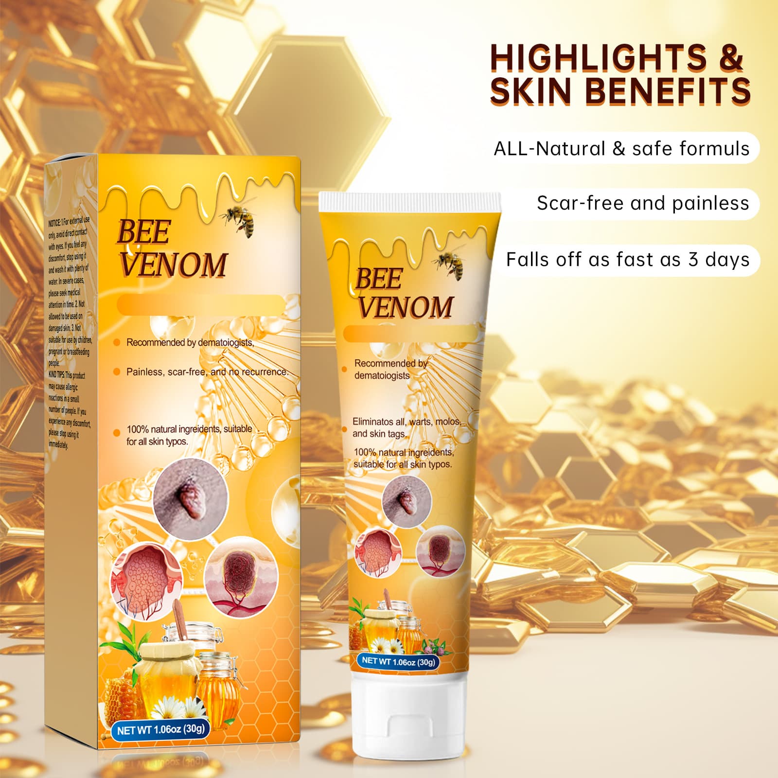 Cross-border fine new product bee venom skin care ointment smooth skin skin care cross-border BEE VENOM 30g