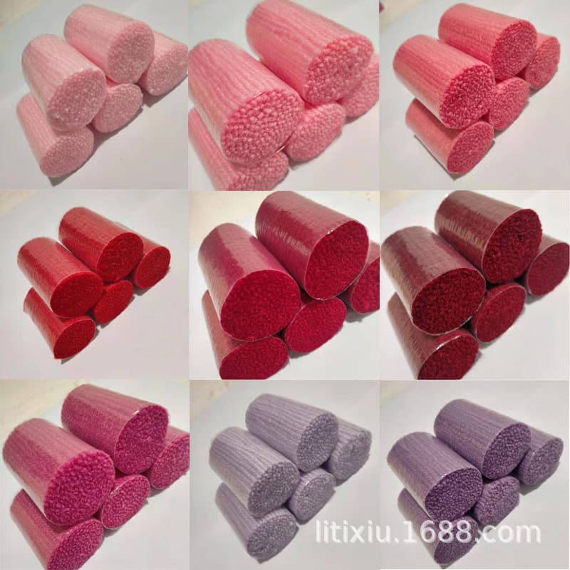 Segmented acrylic yarn for 3D embroidery, pre-cut, each roll 5.7CM.