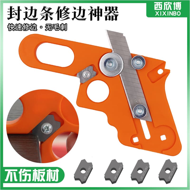 Woodworking Edge Trimmer Chamfer Tool Manual Trimming Knife for PVC Edge Banding Machine Edge Trimmer Scraper Tool