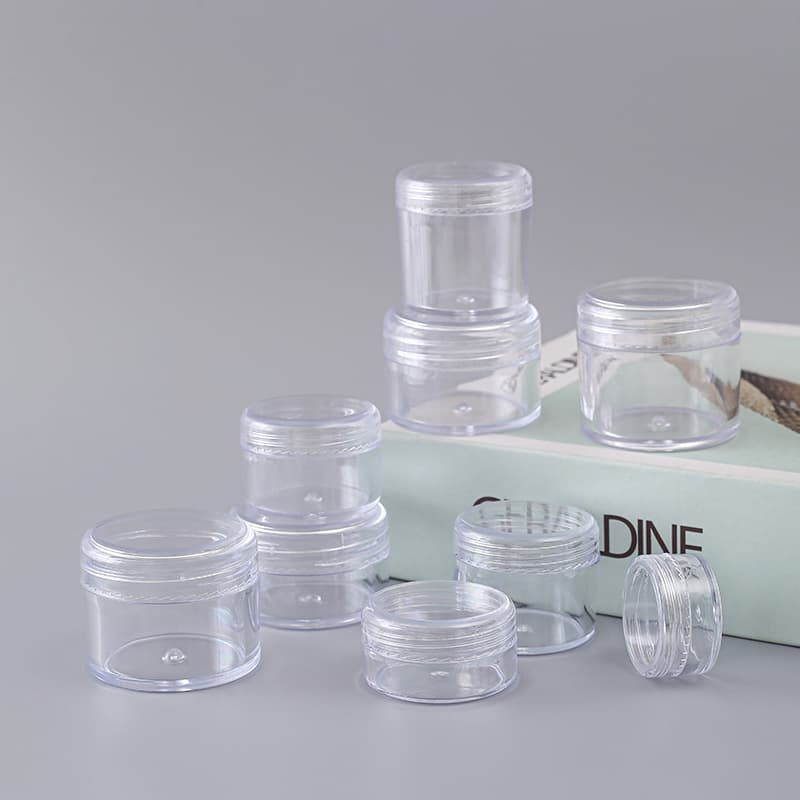 Manufacturer of multiple specifications 5ml-50ml mPS transparent small round box cream box cosmetics portable travel packaging box