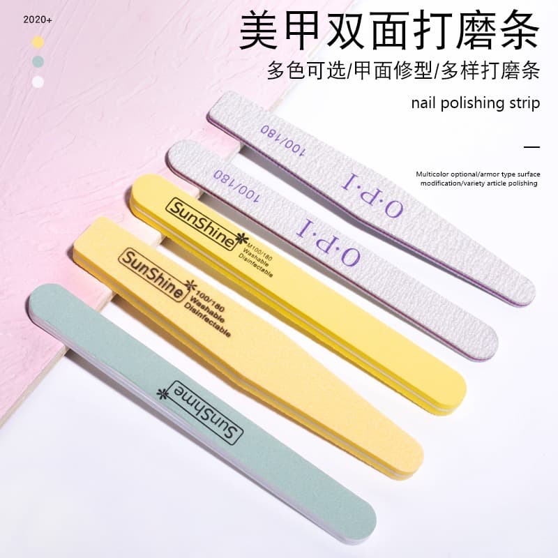Nail File Sanding Strip Polishing Double-Sided Thin File Nail Art Tool Set Sponge Grinding Nail Removal Kit