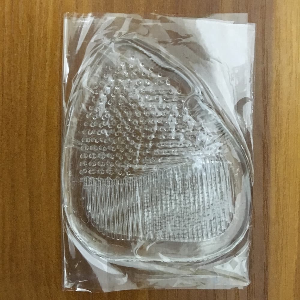 2000 pairs per case factory wholesale crystal half-size insoles silicone forefoot pads foot cushions gift heel pads for men and women's shoes