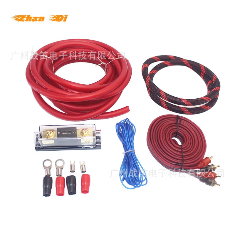 Car Audio Modification Subwoofer Audio Wiring Kit CCA 2GA Car Audio Amplifier Audio Wiring Kit