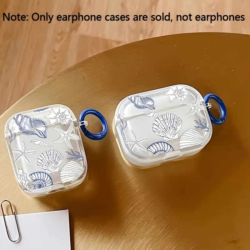 Ocean Inspired Conch Earphone Protective Case Compatible with Apple Airpods 1/2/3/4 Gen Pro2 Bluetooth Earphone Shell