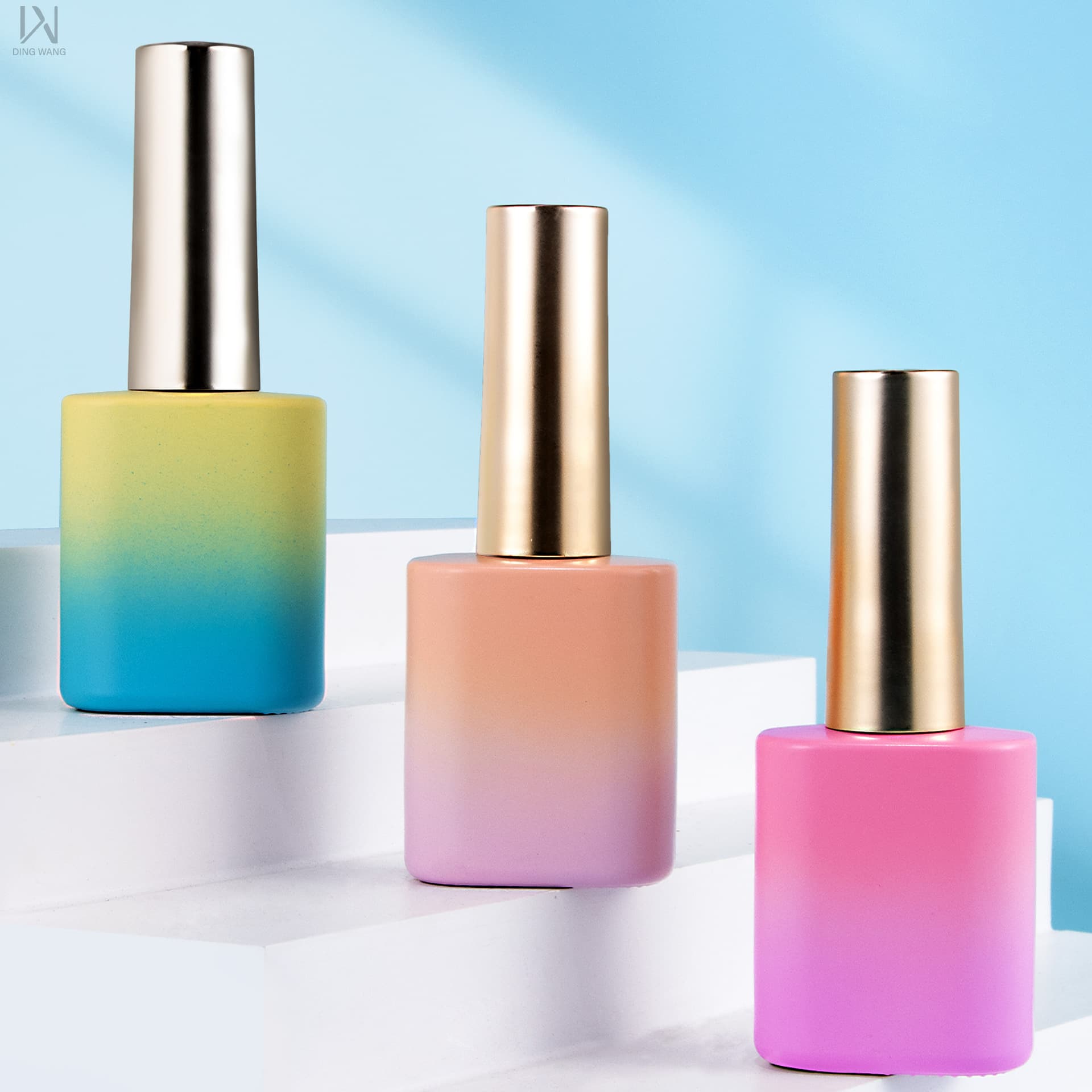 Factory Custom 10ml Gel Nail Polish Bottle with Brush Cap, Nail Polish Bottle, Customizable Logo and Color
