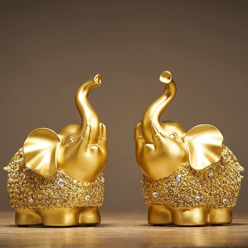 Elephant Ornament for Living Room Wine Cabinet TV Cabinet, Creative Home Entryway Soft Decor, Housewarming Gift Office Decoration