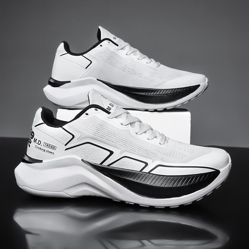 Fashionable men's thick-soled running breathable mesh sports shoes outdoor running men's shoes fashionable thick-soled running shoes