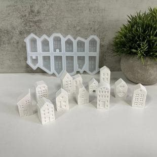 Small House Silicone Mold, European Style House Ornament Decoration Mold, Resin Mold, Plaster Mold