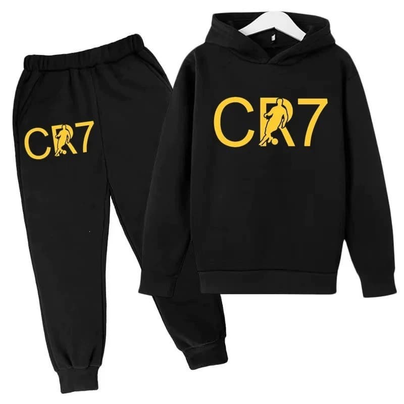 Cross-Border Kids' Hoodie Set, European and American Trendy Printed Hoodie + Sweatpants, Size 7 Print 2026 New Style