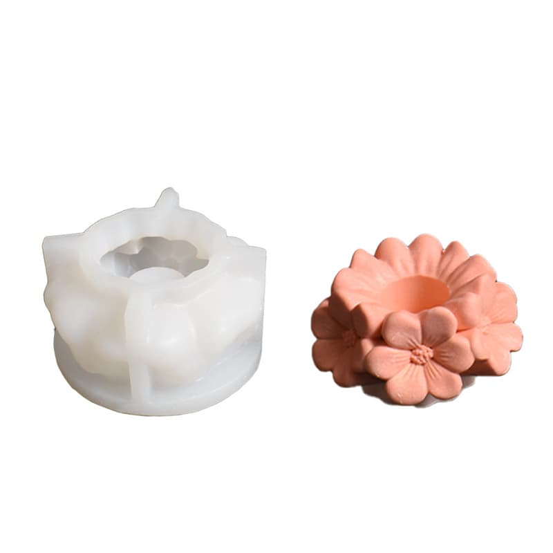 3D Floral Candle Mold Plaster 3D Aromatherapy Mold Wholesale