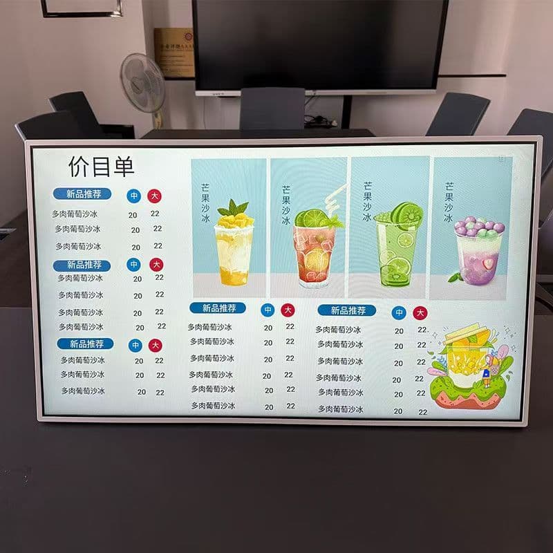 Desktop electronic menu screen display milk tea shop smart menu advertising machine ordering screen display