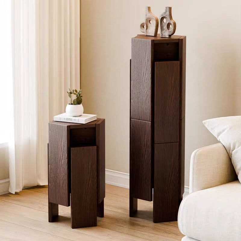 Solid wood stool, stackable hexagonal stool, living room sofa side table, Nordic minimalist dining table stool, low stool.