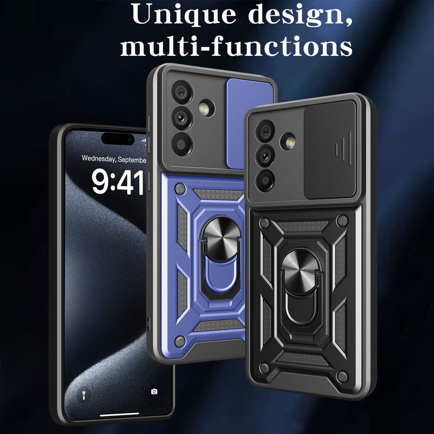 Compatible with Samsung A07 Shunjia Push Window Phone Case X Cover 7 PRO Magnetic Stand Shockproof A56 Protective Cover
