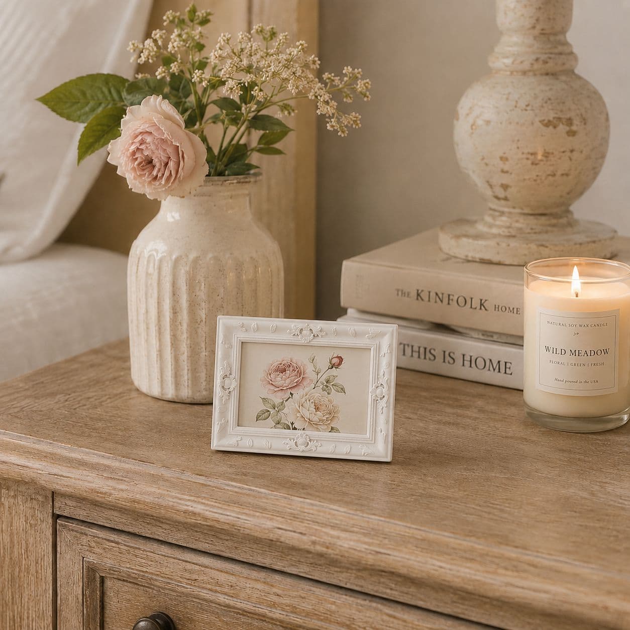 French pure white relief rectangular photo frame European retro carved resin desktop wedding photo decoration table