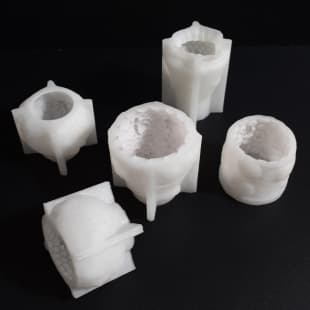 New Honeycomb Candle Mold - Daisy Bee Honeycomb Cylinder Round Ball Relief Bee Plaster Ornament Silicone Mold