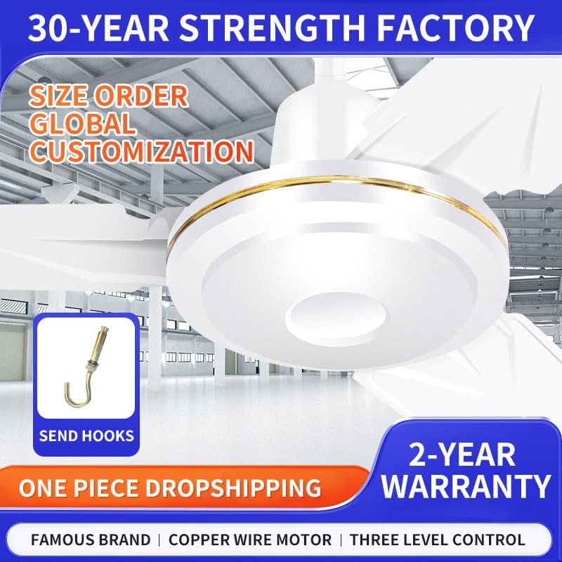 Cross-border foreign trade brand industrial ceiling fan home living room factory ceiling electric fan 1400mm commercial restaurant ceiling fan