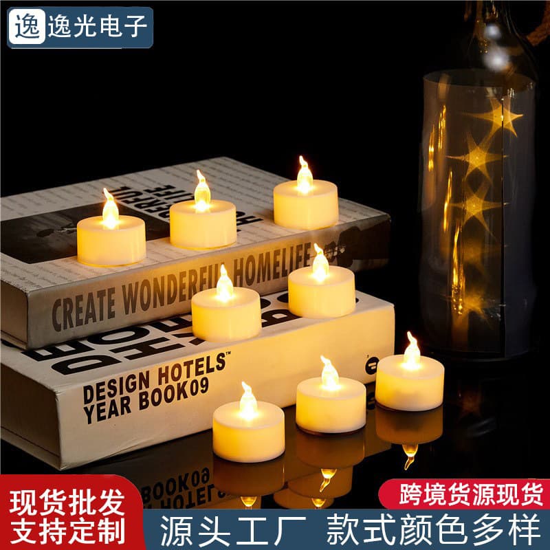 Factory Direct LED Electronic Candle Electronic Tea Light Transparent Core Simulation Candle Christmas Light Atmosphere Decoration