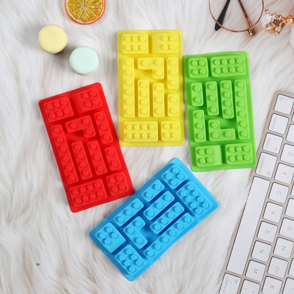 10 Building Block 709 Rectangular Square Shape DIY Chocolate Tray Ice Cube Cake Accessories Baking Mold