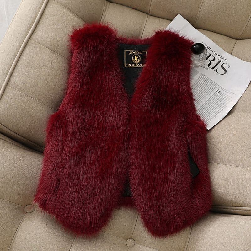 Fur autumn and winter new style fox fur vest short style coat fur vest waistcoat plus size plus fat imitation