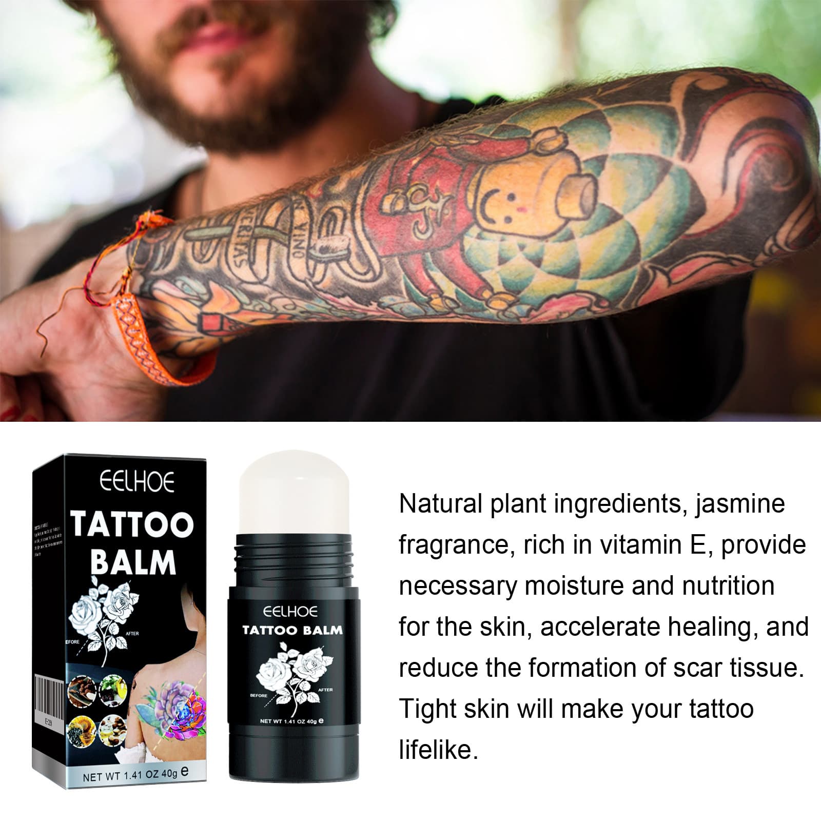 EELHOE Tattoo Care Cream for Color Moisturizing and Eyebrow Tattoo Care Stick