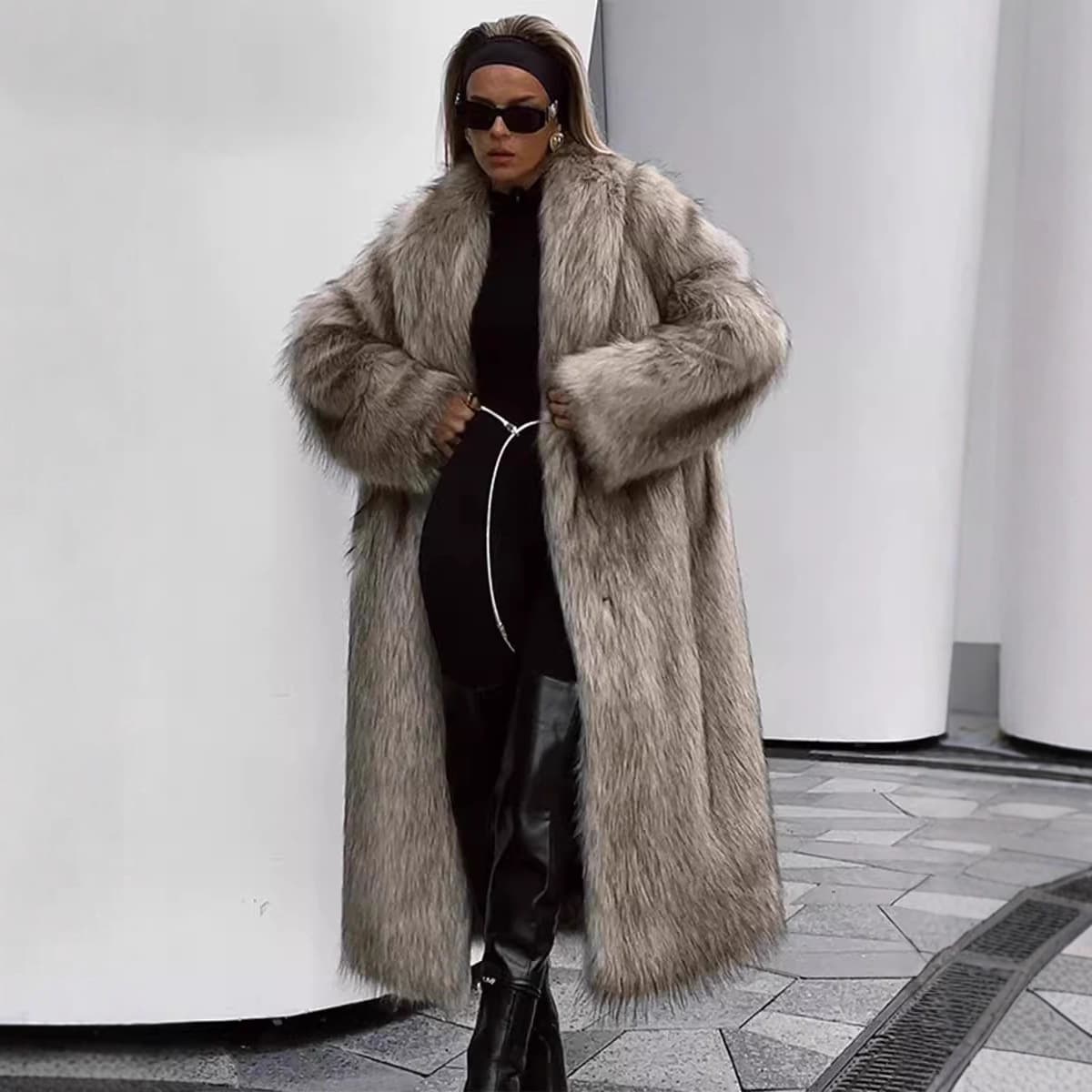 European and American Faux Fur Coat Fox Fur Style Jacket Fashion 2025 Winter New Cross-border AliExpress Foreign Trade Factory Direct Supply