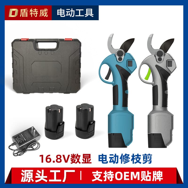 Electric Pruning Shears 16.8V High Power Lightweight 5.5" Opening Professional Pruning Shears 3.2cm Cutting Capacity for Orchard Use