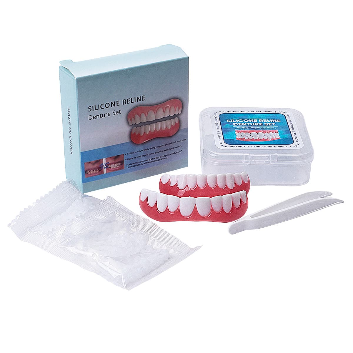 Dental Veneer Cosmetic Set Smile Simulation Upper and Lower False Teeth Cross-border New Product Gift Box Packaging
