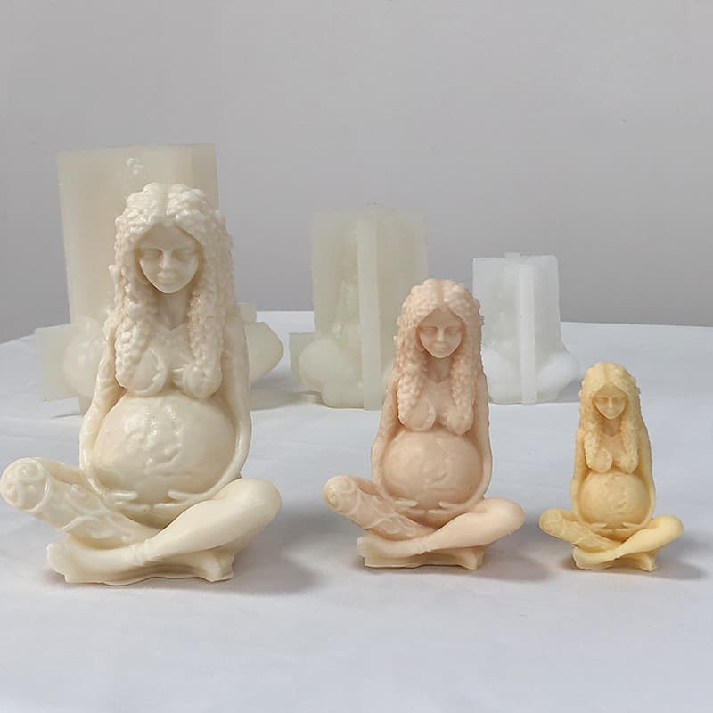 Mountain Gaia Earth Mother Aromatherapy Candle Silicone Mold Mother Earth Figure Plaster Resin Epoxy Resin Mold