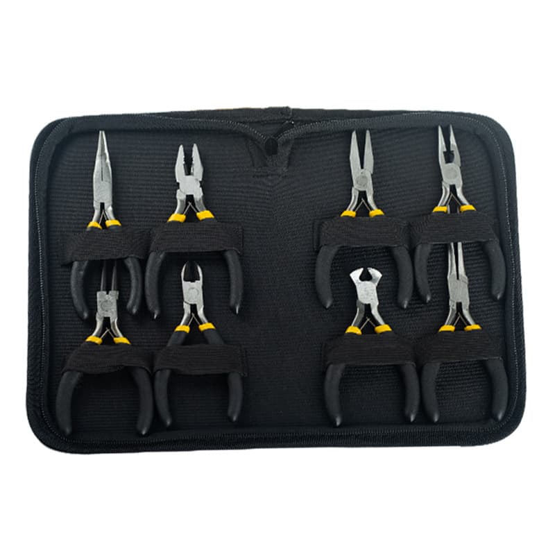 WM Mini Pliers Set, 4.5-Inch Including Needle-Nose and Flat-Nose Pliers for DIY and Jewelry Making, 8-Piece Set