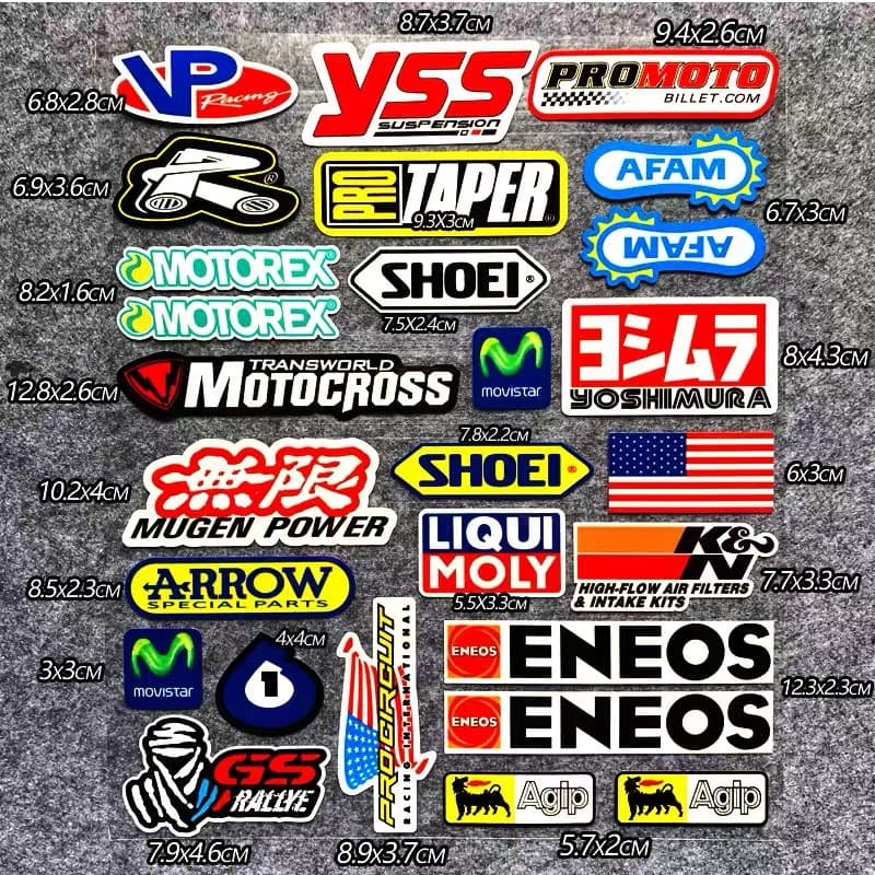 AGV Sponsor Waterproof Reflective Motorcycle Sticker, Electric Scooter Decal, Rossi Graphic, Rear Trunk Decal