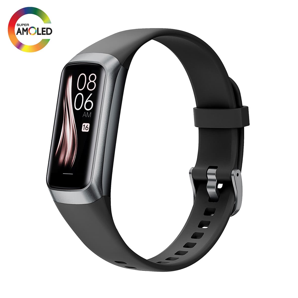 C60 Smart Bracelet AMOLED Screen: Heart Rate, Blood Pressure, Body Temperature, Health Tracking, Pedometer, Multifunctional Electronic Watch