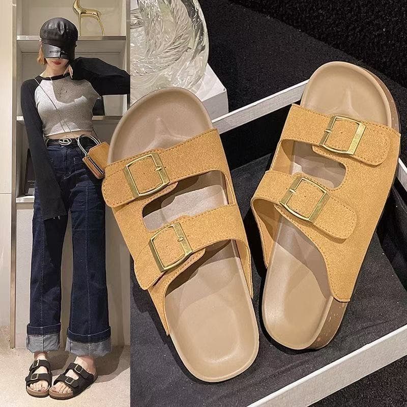 Birkenstock Women's Summer 2025 New Thick-Soled Birkenstock Sandals Slip-On Lazy One-Strap Soft Sole Beach Sandals