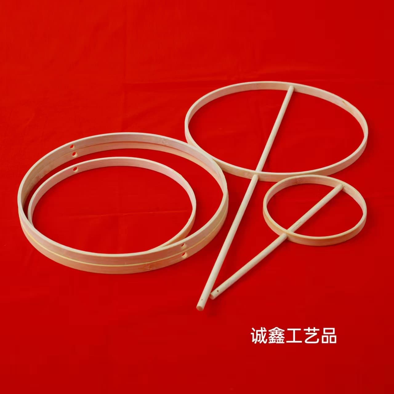 Custom Bamboo Hoop Fan Frame Dreamcatcher Inner Ring DIY Embroidery Hoop Wind Chime Skeleton Wedding Decoration Accessories Handmade