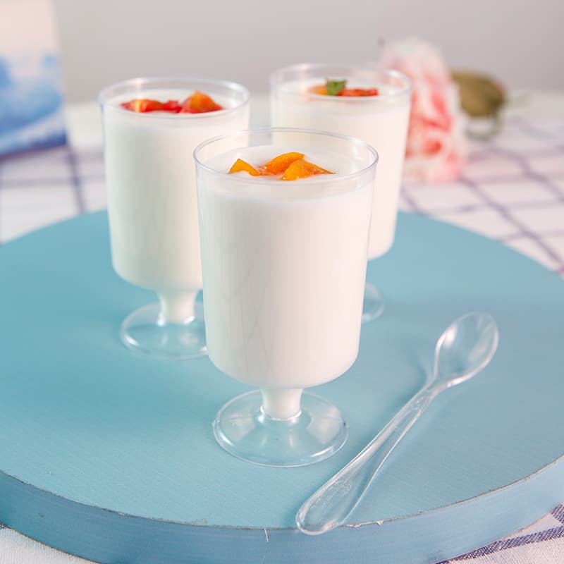 Mini Trendy Shot Glass Goblet Mousse Cup Thickened Hard Plastic Disposable Cup Pudding Panna Cotta Dessert Cup