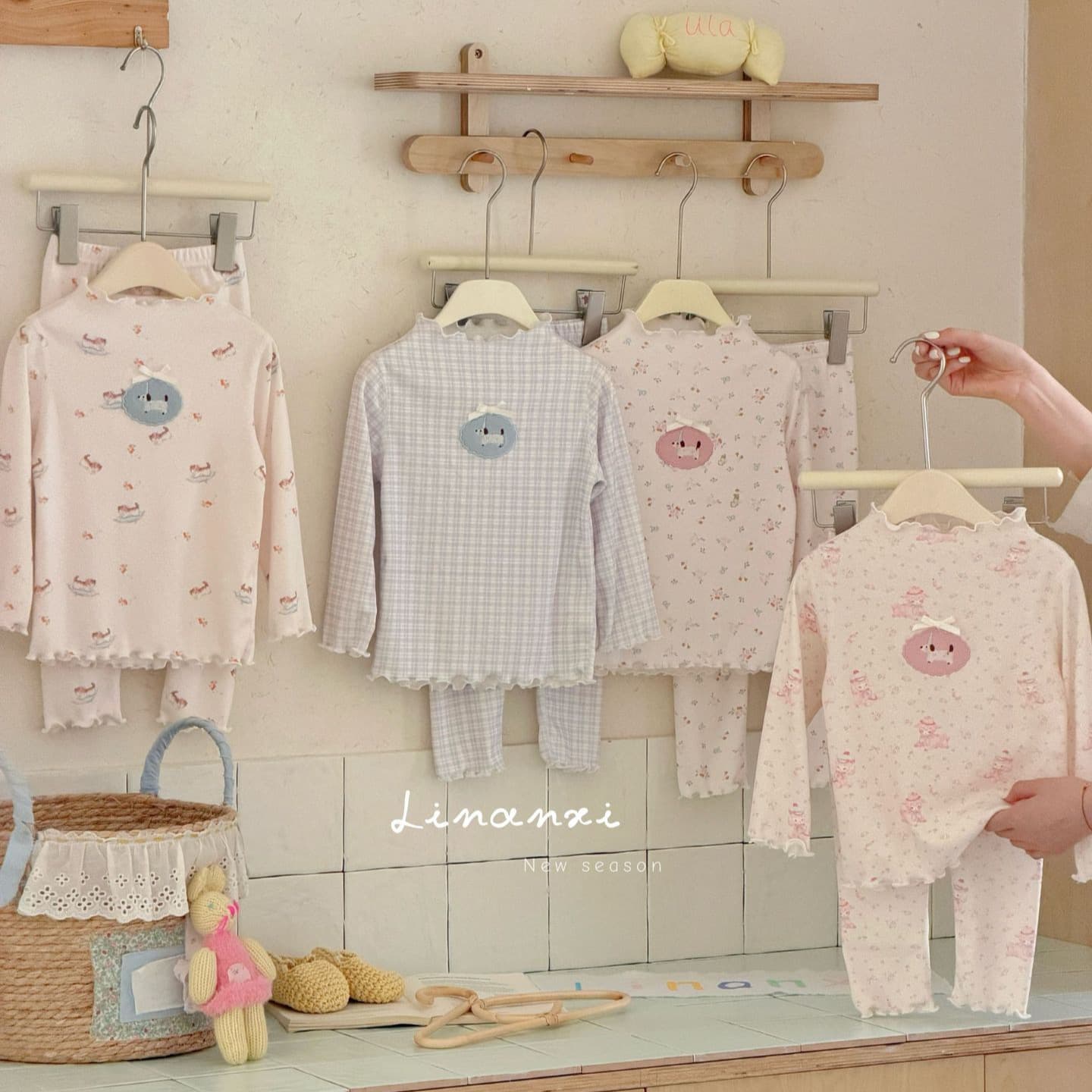 8098 Children's Home Clothing 26 Autumn New Girls' Autumn Clothes and Autumn Pants Set High Elastic Knitted Lace Bottoming Shirt