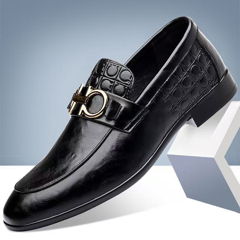 New Korean Style Business Formal British Fashion Loafer Shoes Versatile Casual Men's Slip-On Leather Shoes