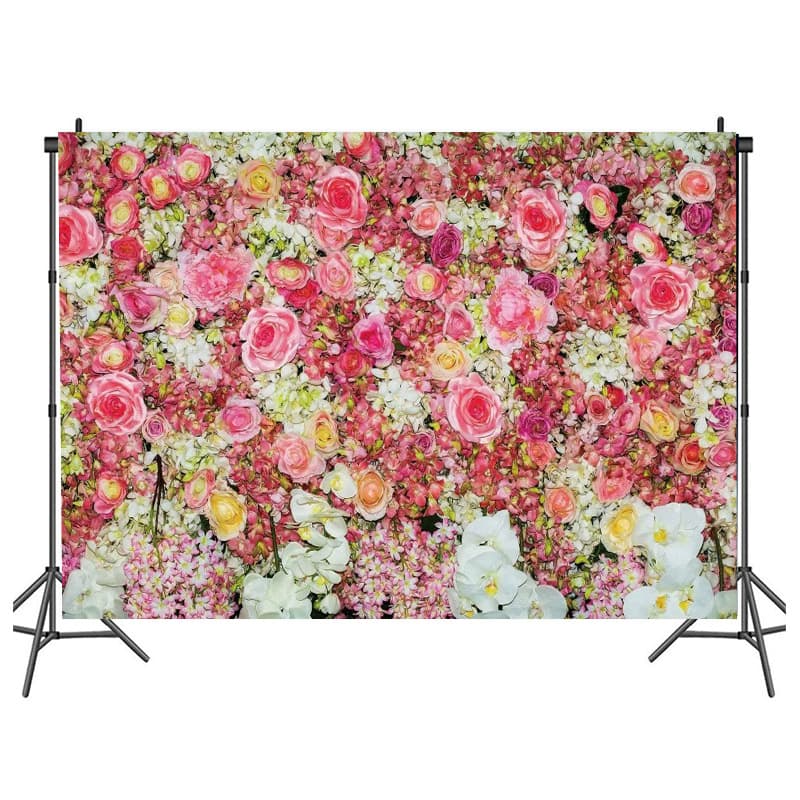 Wedding Party Decoration Photo Backdrop Bride Shower Background Floral Wall Baby Birthday Photography Background