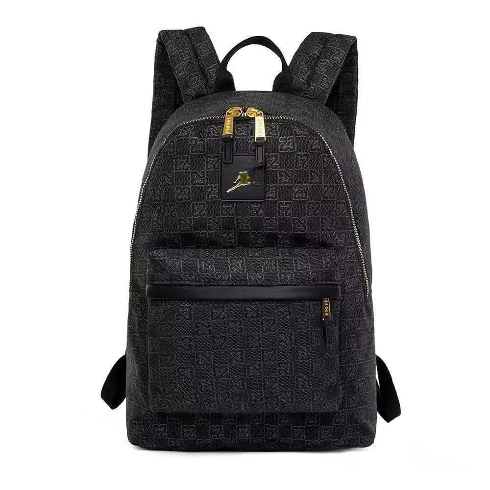 Air Jordan Backpack, AJ Double Shoulder Bag, American Style Student Bag, 23 Checkerboard Grid, Large Capacity Sports Travel Backpack for Men and Women