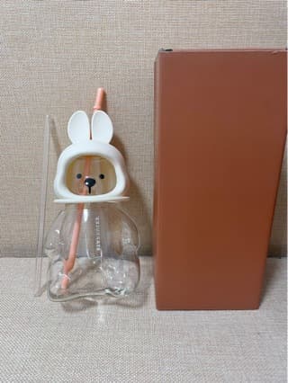 Mid-Autumn Festival Full Moon Gathering Series Small Fresh Starry Sky Cute Moon Rabbit Cup Lid Shaped Glass Straw Cup Gift Water Cup