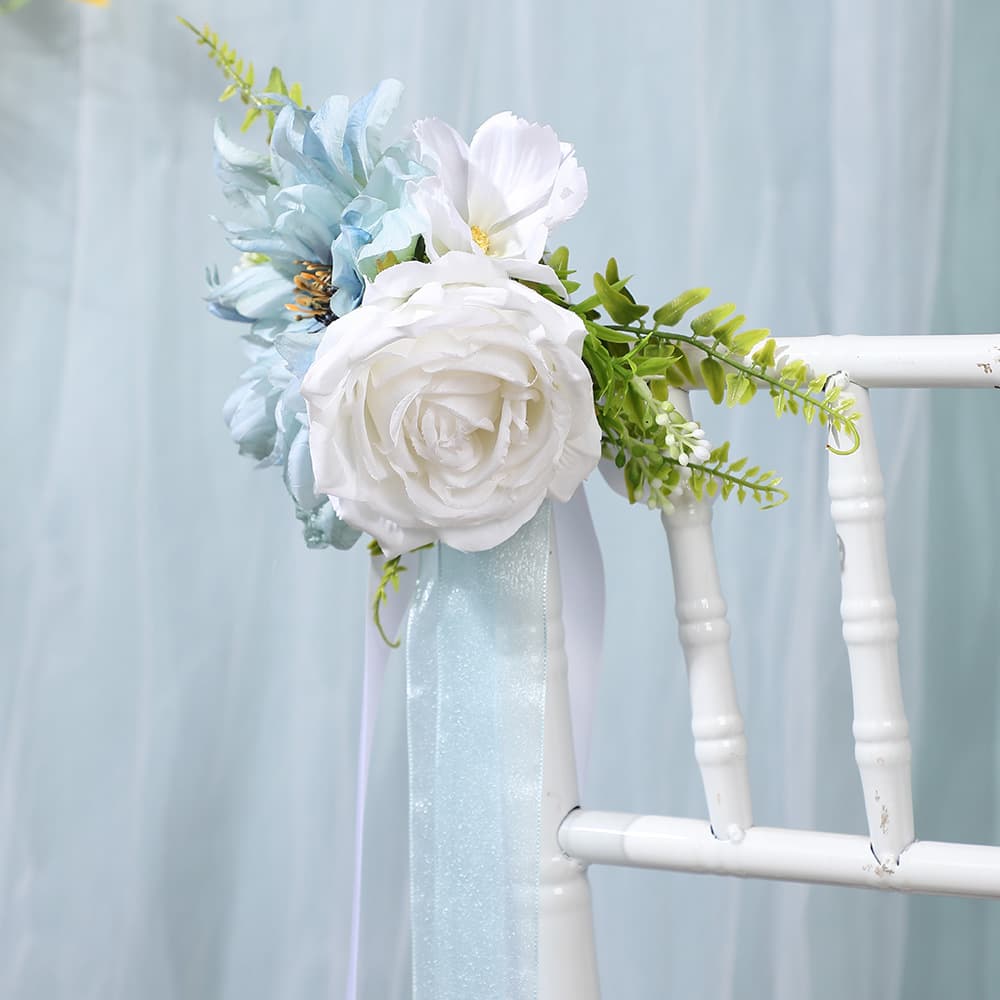 Wedding Decoration Chair Back Flower Gift Box Versatile Floral Decor for Home Window Wedding Car Rearview Mirror Tie Flowers