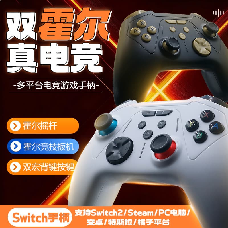 Switch2 Esports Bluetooth Game Controller NS2 PC Hall Effect Steam Android iOS Tablet HarmonyOS Vibration