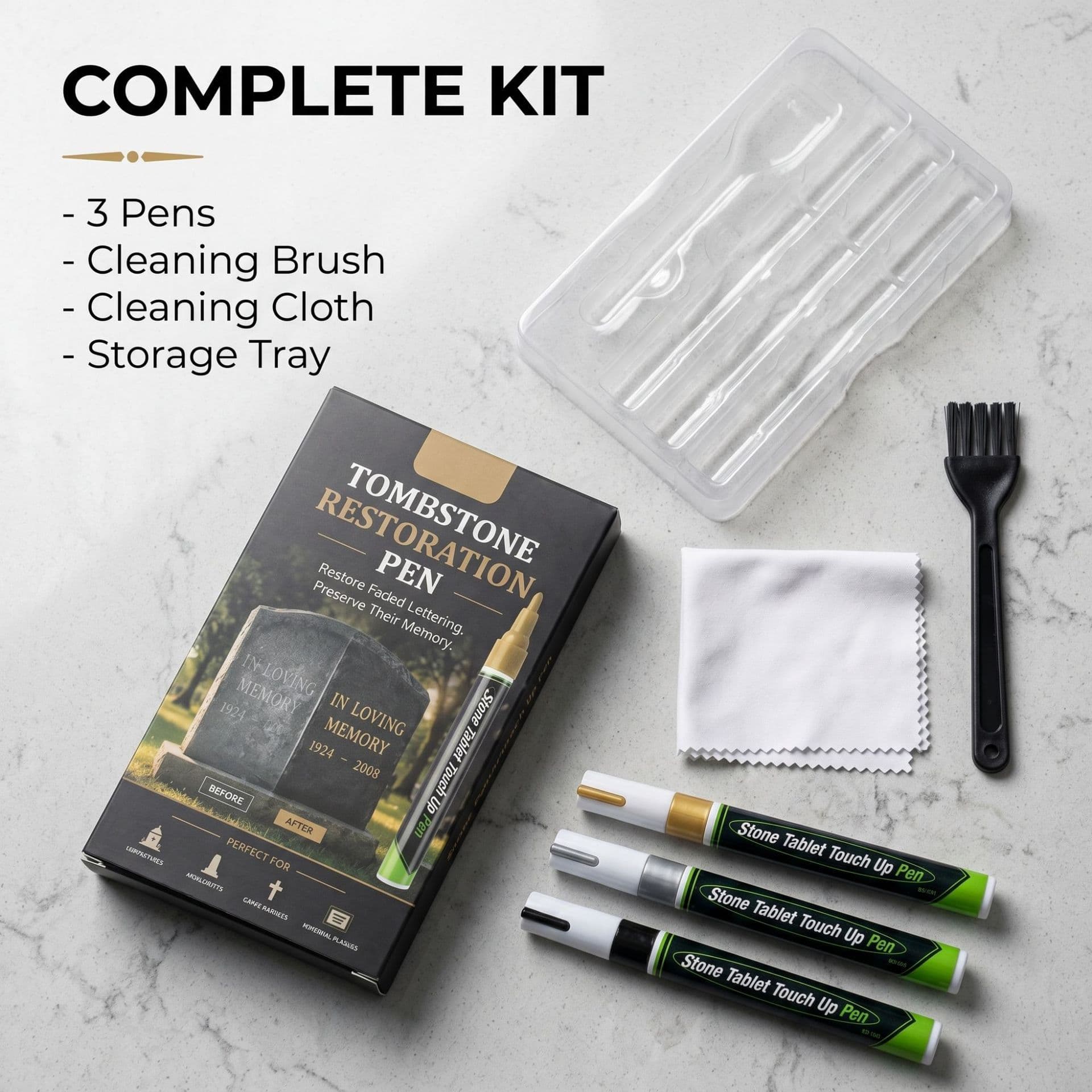 Cross-border popular tombstone touch-up pen, all-purpose set marking pen, non-fading, waterproof, color tracing, large-capacity tombstone pen