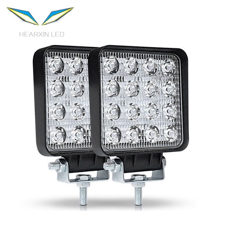 Cross-border supply of LED car work lights 16LED square 48W off-road vehicle spotlights engineering lights/inspection lights