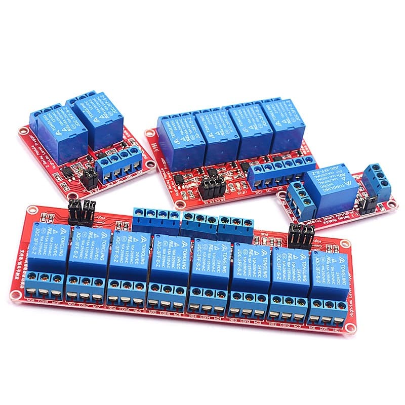1/2/4/8 Channel 5V12V24V Relay Module with Optocoupler Isolation, Supports High/Low Level Trigger Development Board